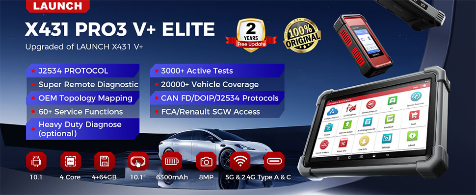 Scaner LAUNCH X431 PRO3 V+ Elite