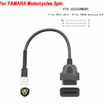Cablu adaptor OBD II cu 3 pini pentru motociclete Yamaha