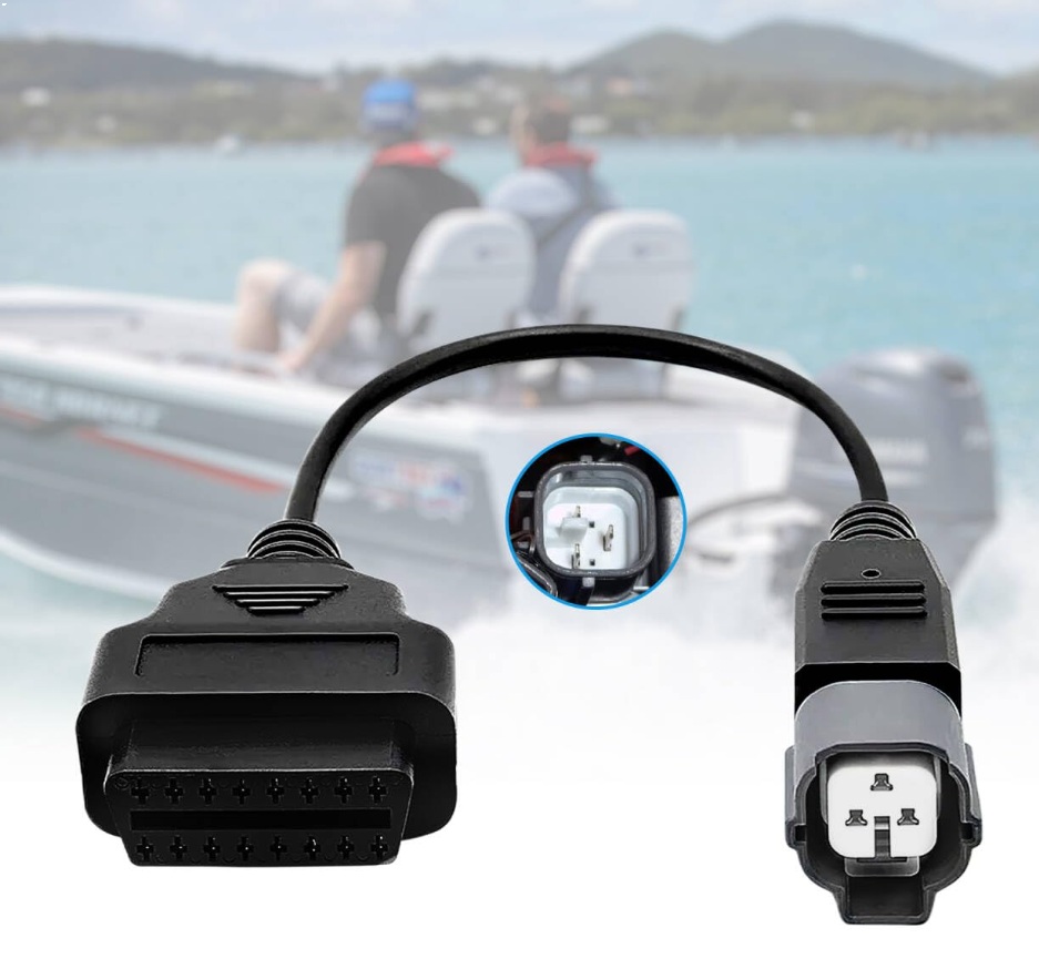 Yamaha 3 pin to OBD 2 Connector for Jet Boat / Motorboat